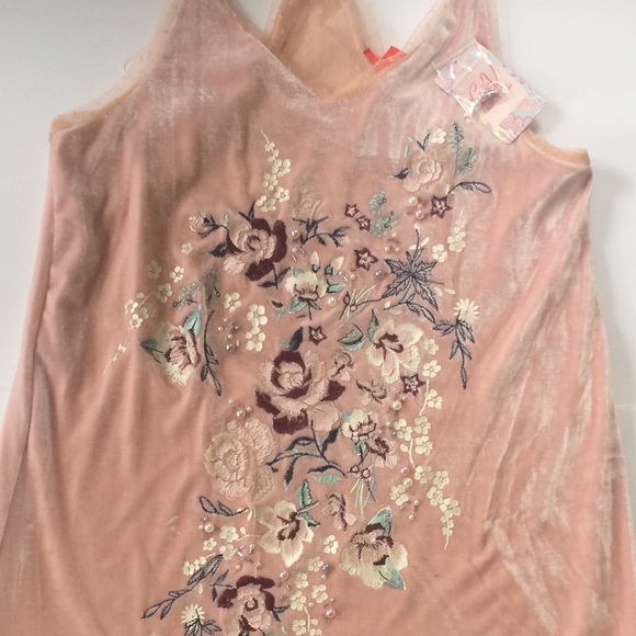 NWT Anthropologie velvet beaded floral dress - Picture 5 of 7